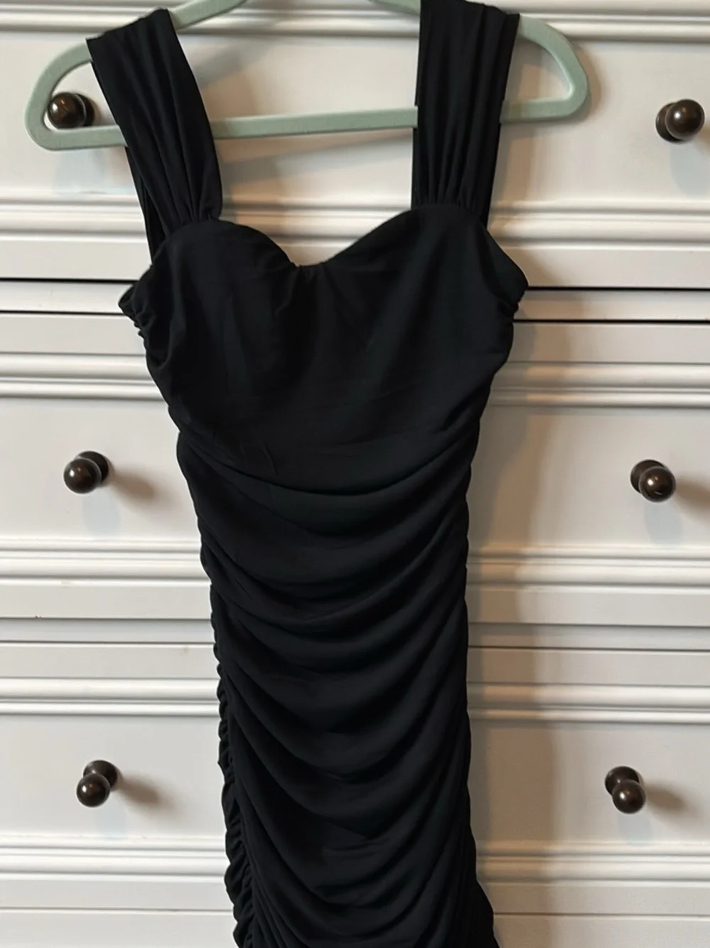 Katie J NYC Black Joey Ruched Sweetheart Formal Dress for Girls 9-10